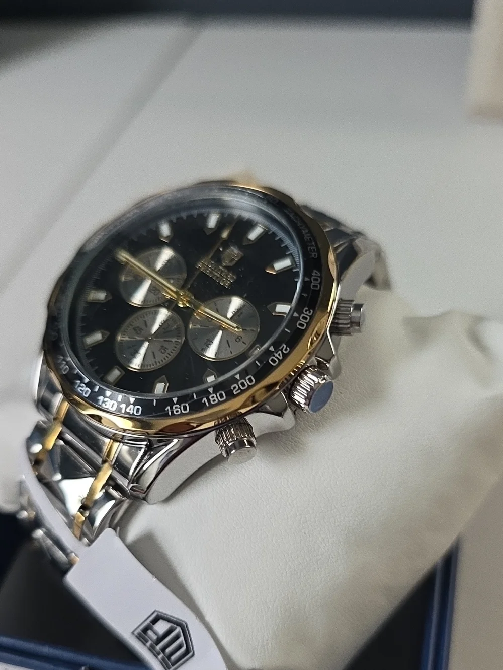 362 Invicta Montres Prestige Mens MPW-0347 44.5mm Stainless Two-Toned Black Face